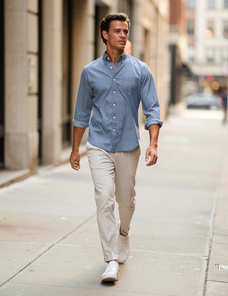 С чем носить кожаные низкие кеды мужчине