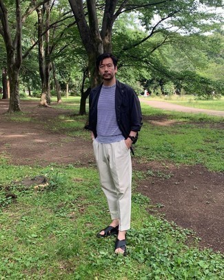 С чем носить кожаные сандалии мужчине