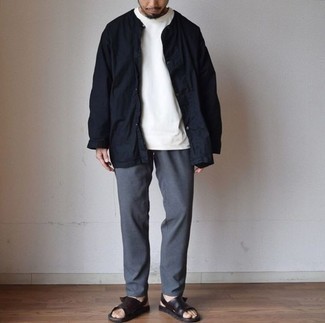 С чем носить кожаные сандалии мужчине