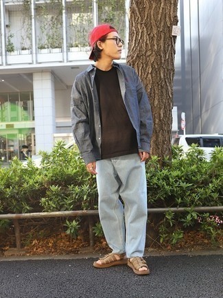 С чем носить кожаные сандалии мужчине