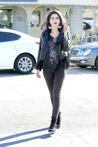 Как носить леггинсы с ботильонами