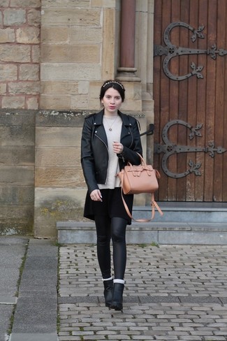 Как носить леггинсы с ботильонами