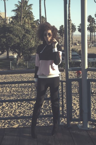 Как носить леггинсы с ботфортами