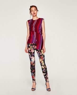 Как носить леггинсы с топом без рукавов