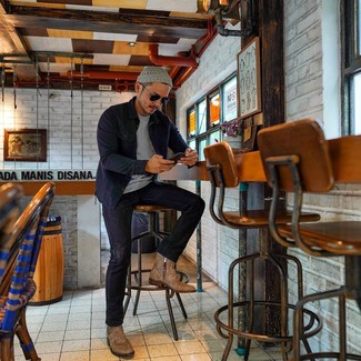 С чем носить ботинки челси с леопардовым принтом мужчине