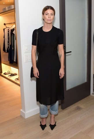 Какие туфли носить с голубыми джинсами-бойфрендами