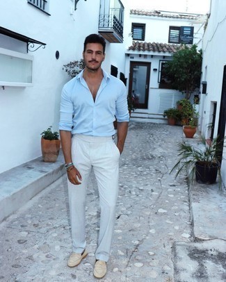 С чем носить голубой браслет мужчине