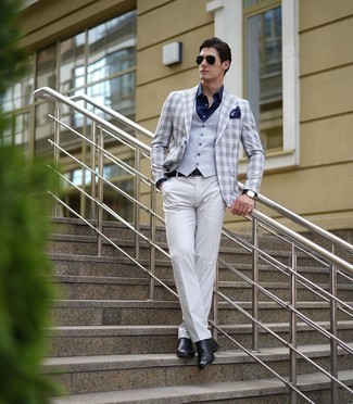 С чем носить голубое пальто мужчине