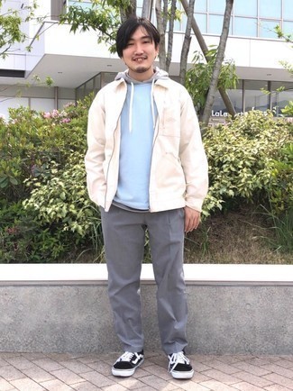 Какие куртки харрингтон носить с голубым худи