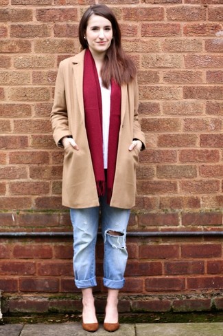 Какие туфли носить с голубыми джинсами