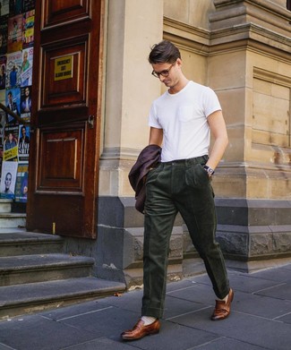 С чем носить светло-фиолетовый пиджак мужчине