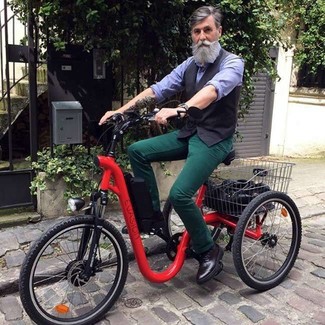 С чем носить светло-фиолетовые туфли дерби