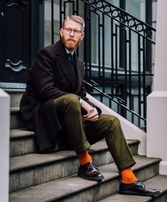 С чем носить светло-фиолетовые туфли дерби