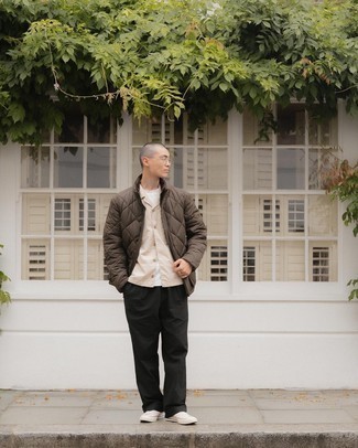 С чем носить легкую куртку-пуховик мужчине