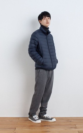 С чем носить легкую куртку-пуховик мужчине