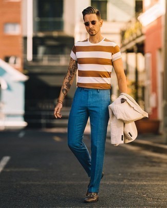 С чем носить льняной пиджак мужчине