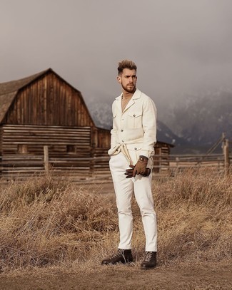 С чем носить льняную полевую куртку