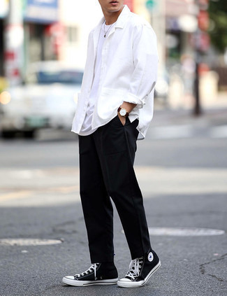 С чем носить льняную куртку-рубашку мужчине