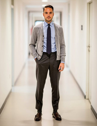 Как носить лоферы с кардиганом мужчине