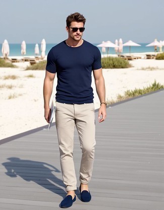 Как носить лоферы с брюками чинос