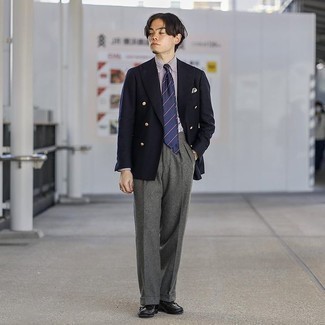 Как носить лоферы с двубортным пиджаком мужчине