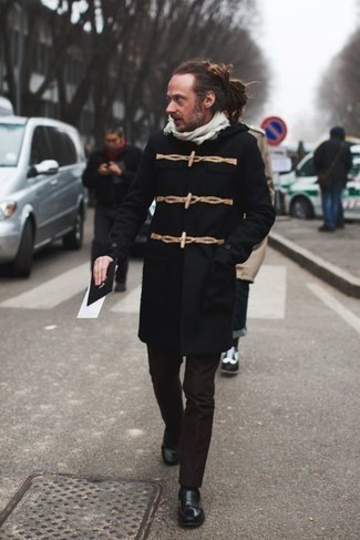 Как носить лоферы с дафлкотом мужчине