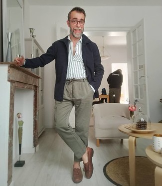 С чем носить лоферы за 50 лет мужчине