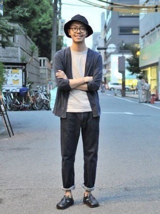 Как носить лоферы с открытым кардиганом мужчине