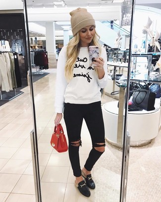 Как носить лоферы с джинсами скинни