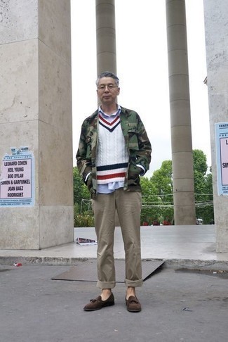 Как носить лоферы с трикотажным жилетом мужчине