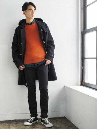 Как носить рубашку с длинным рукавом с дафлкотом мужчине