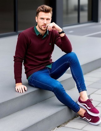 Как носить рубашку с длинным рукавом с джинсами мужчине