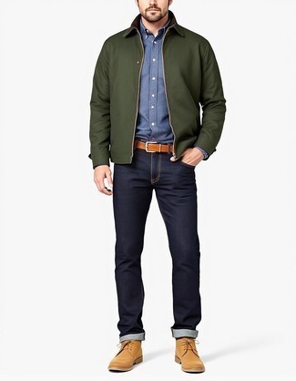 Как носить рубашку с длинным рукавом с джинсами мужчине