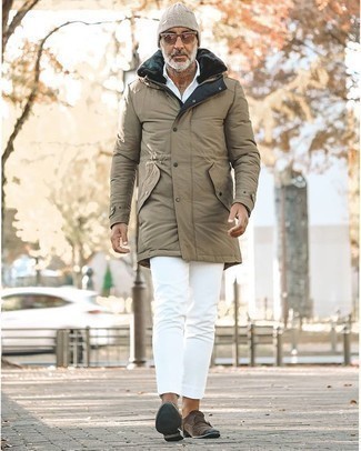 Как носить рубашку с длинным рукавом с паркой мужчине