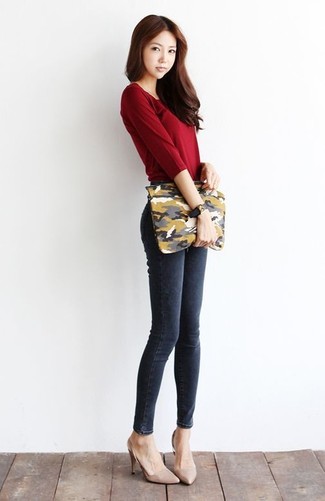 Как носить футболку с длинным рукавом с туфлями