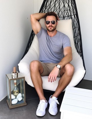 Как носить низкие кеды с шортами мужчине