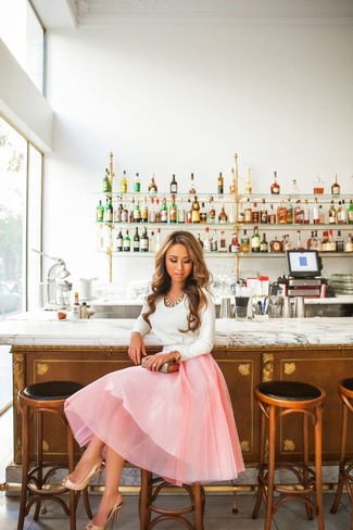 С чем носить юбку в сеточку