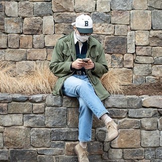 С чем носить куртку в стиле милитари мужчине