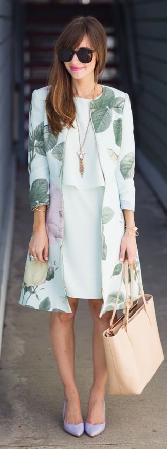 С чем носить мятное шифоновое платье
