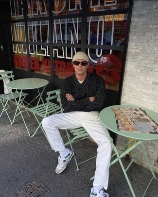 С чем носить мятные кожаные кеды мужчине