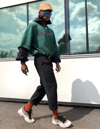 Какой худи носить с мятным свитшотем мужчине