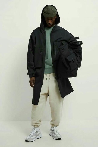 Какие дождевики носить с мятным свитшотем мужчине