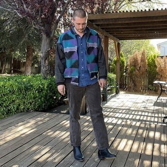 С чем носить разноцветную куртку мужчине