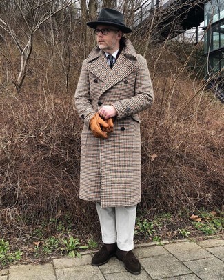 С чем носить разноцветное длинное пальто