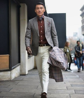 С чем носить разноцветный шарф мужчине