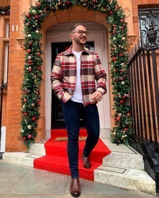 С чем носить разноцветную шерстяную куртку харрингтон