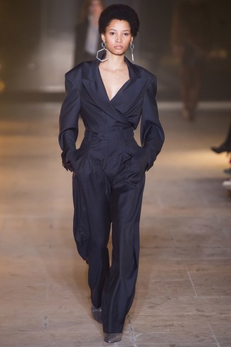 С чем носить темно-сине-зеленый пиджак женщине