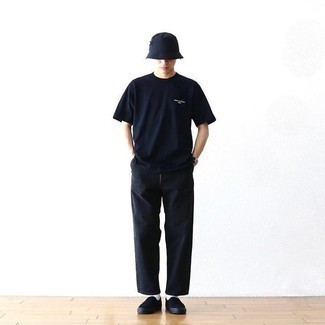 С чем носить темно-сине-зеленую панаму мужчине