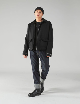 С чем носить темно-сине-зеленые брюки мужчине