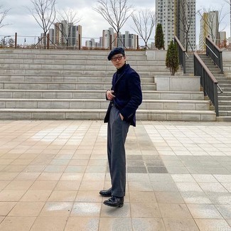 Какие туфли дерби носить с темно-сине-белым пиджаком